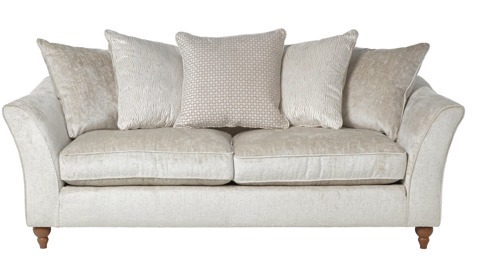 Argos Home Buxton 4 Seater Fabric Sofa - Cream