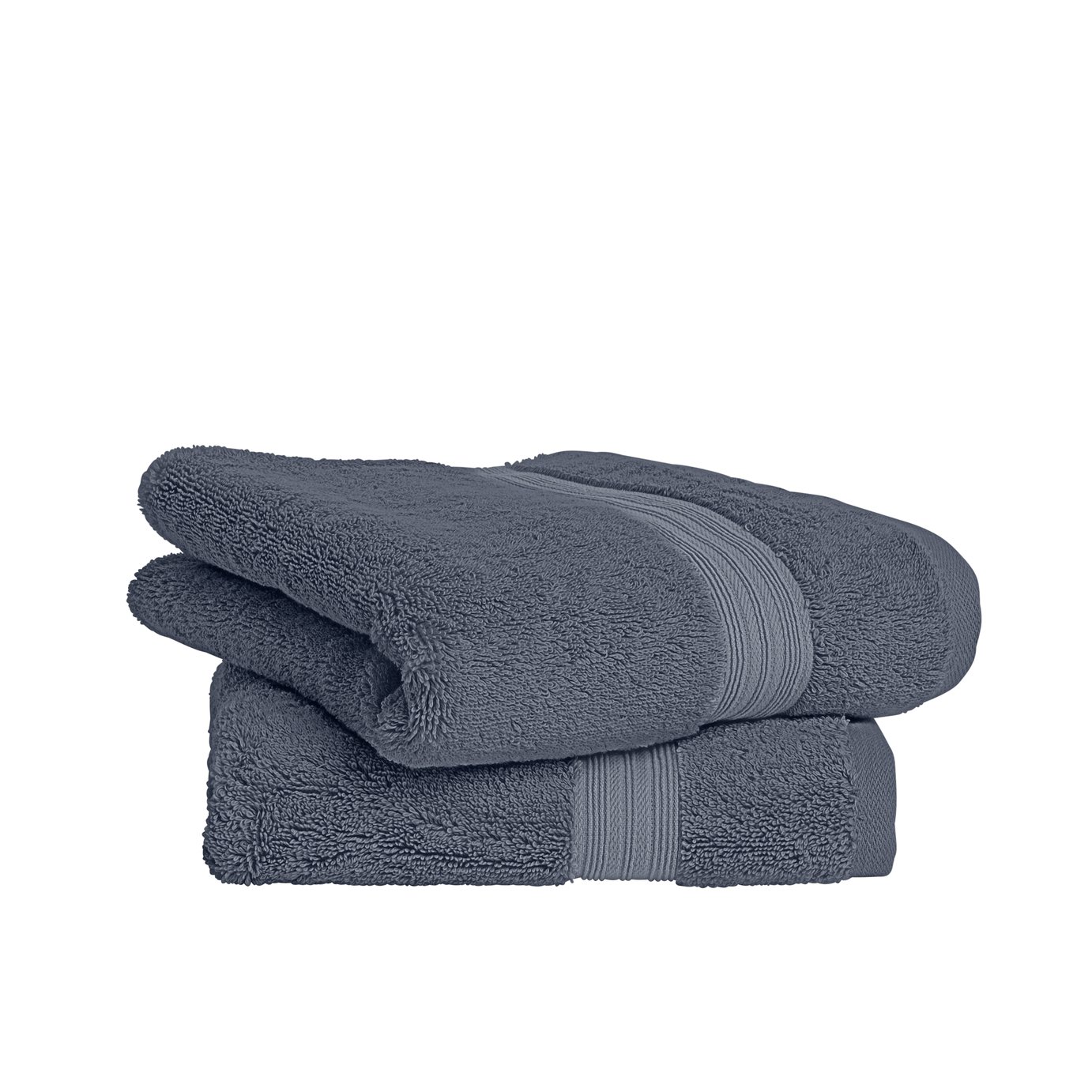 Habitat Egyptian Cotton 2 Pack Hand Towels - Rustic Blue