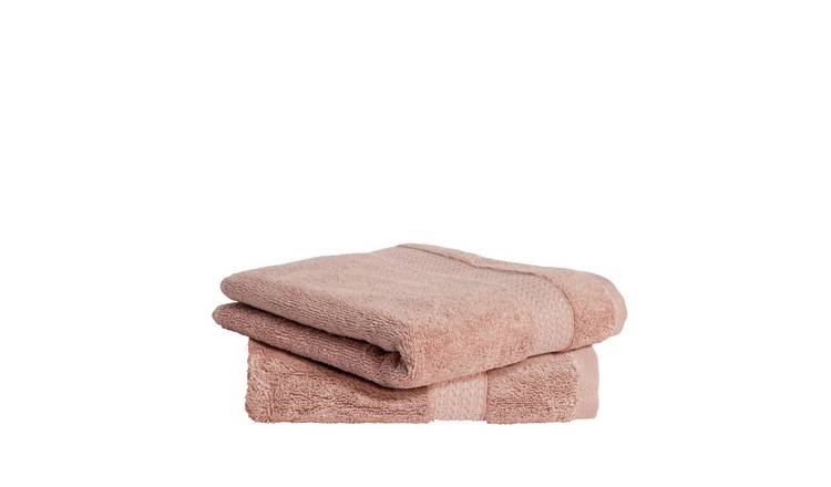 Buy Habitat Hygro Anti Microbial 2 Pack Hand Towel Blush