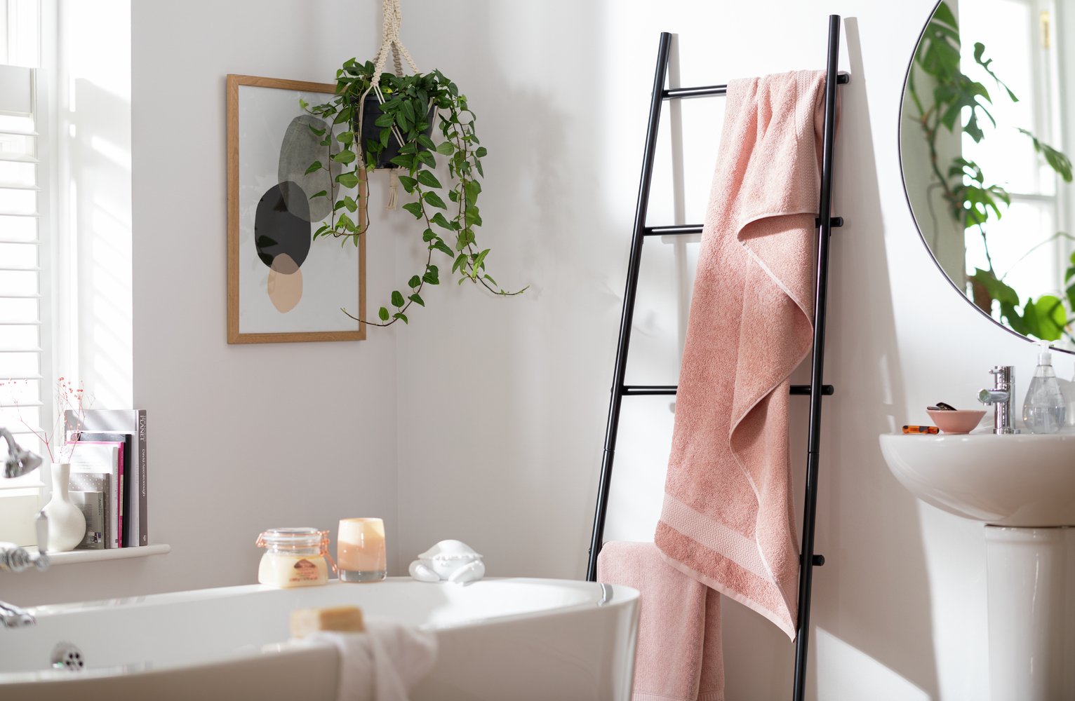 Habitat Hygro Anti Microbial Bath Sheet - Blush