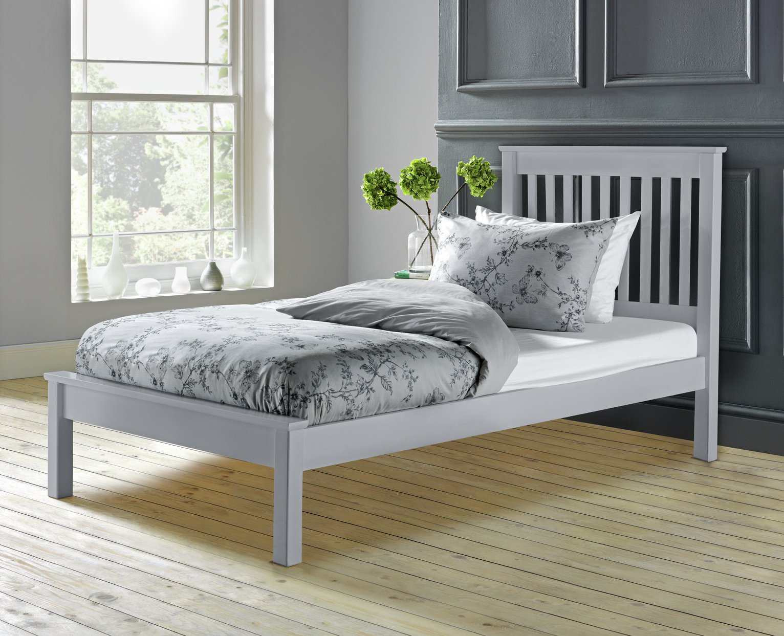 Habitat Aspley Single Wooden Bed Frame - Grey