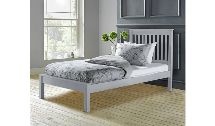 Grey single bed deals frame