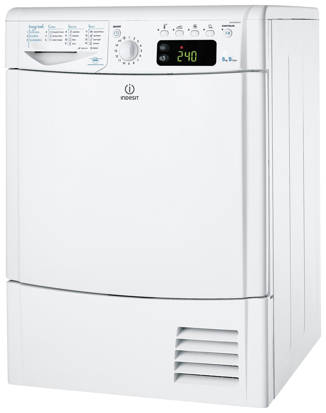 Indesit IDCE8450BH 8KG Condenser Tumble Dryer - White