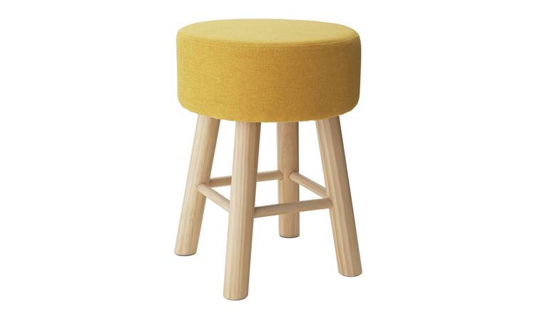 Small yellow outlet footstool