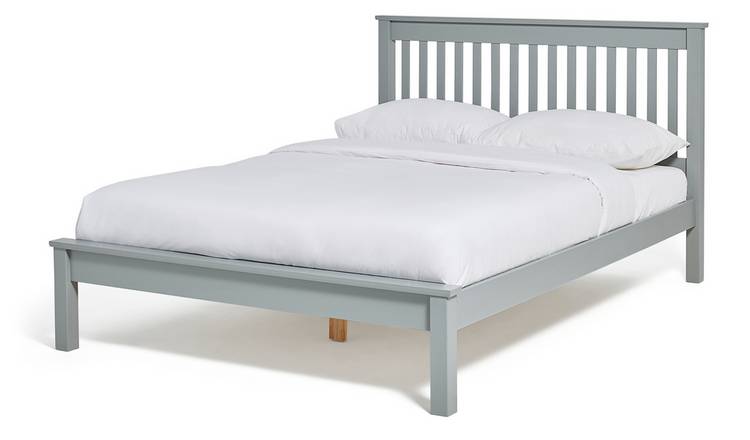 King size bed frame grey deals wood