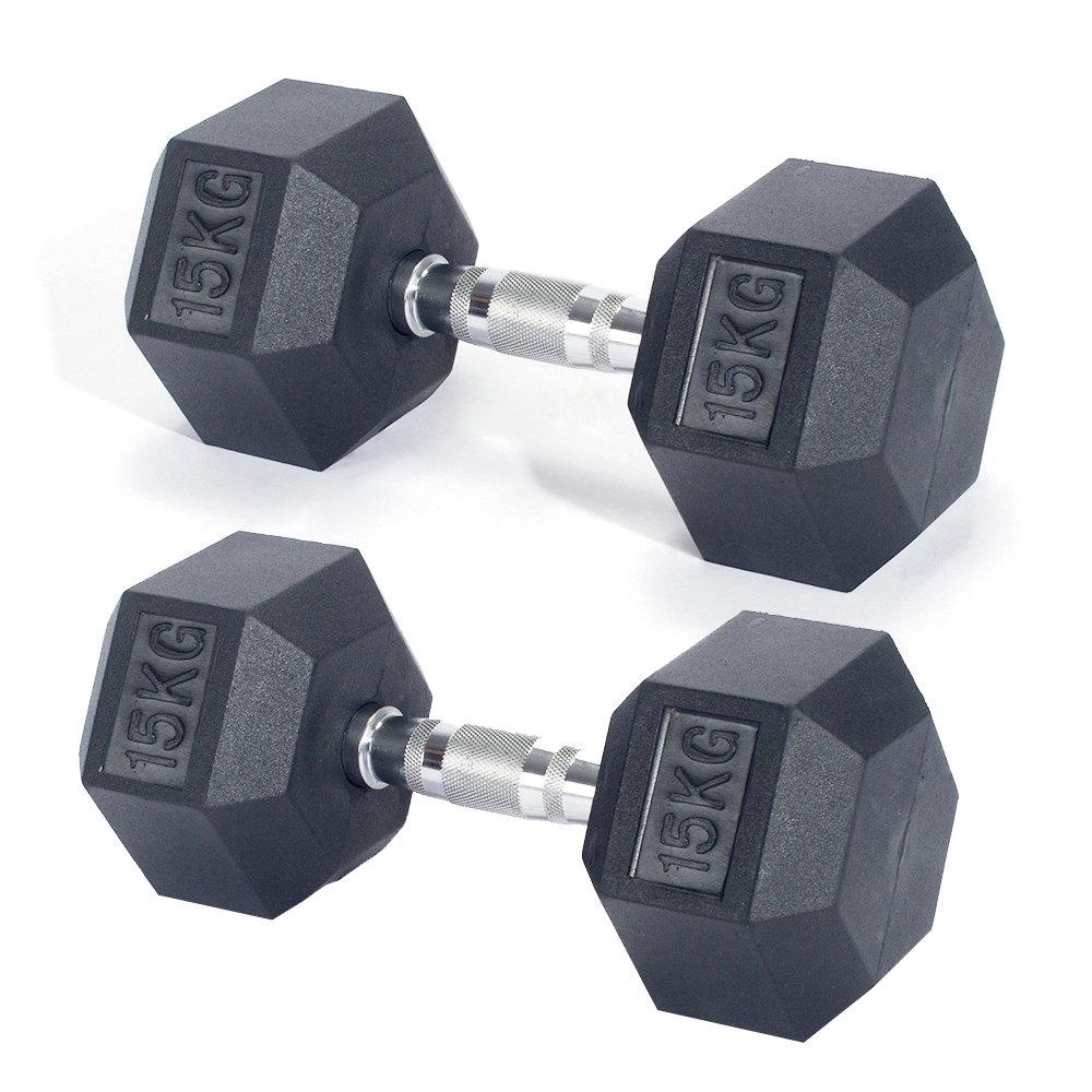 Pro Fitness 15kg Hex Dumbbell Set