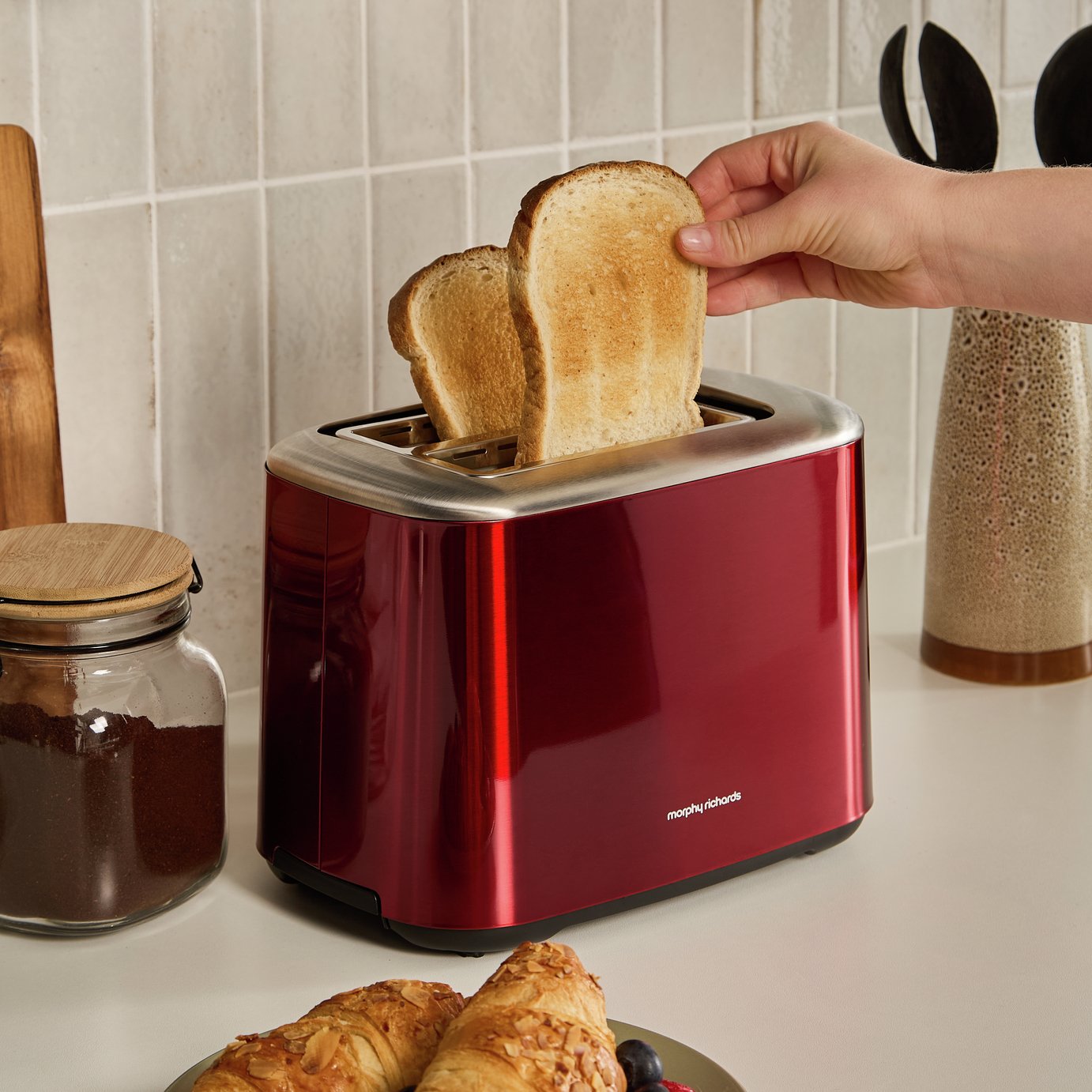 Buy Morphy Richards 222066 Equip 2 Slice Toaster - Red | Toasters