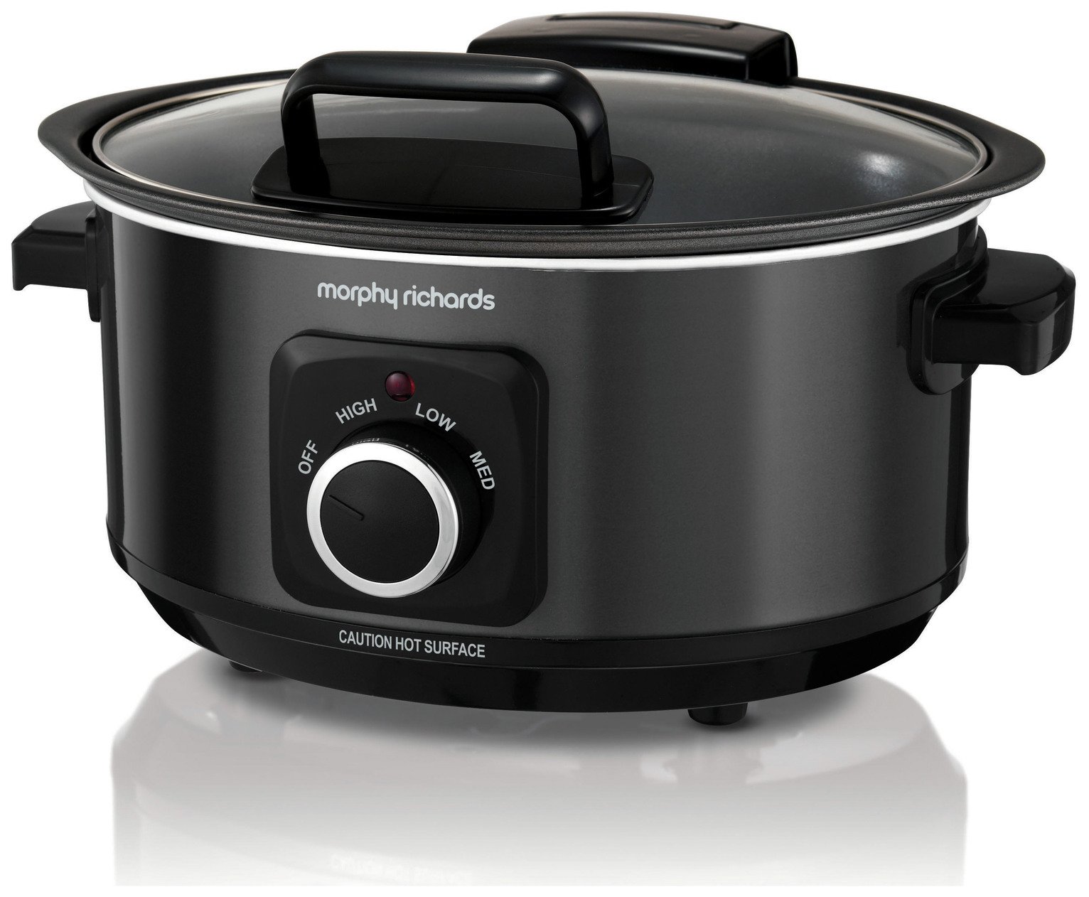 Morphy Richards 3.5L Hinged Lid Slow Cooker - Black