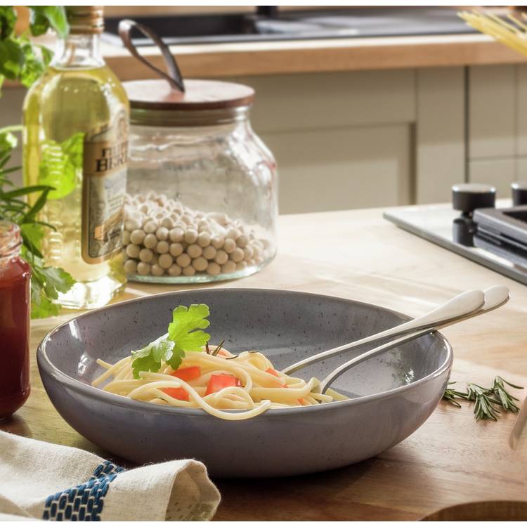 Habitat Evora 4 Piece Stoneware Pasta Bowls - Blue 0