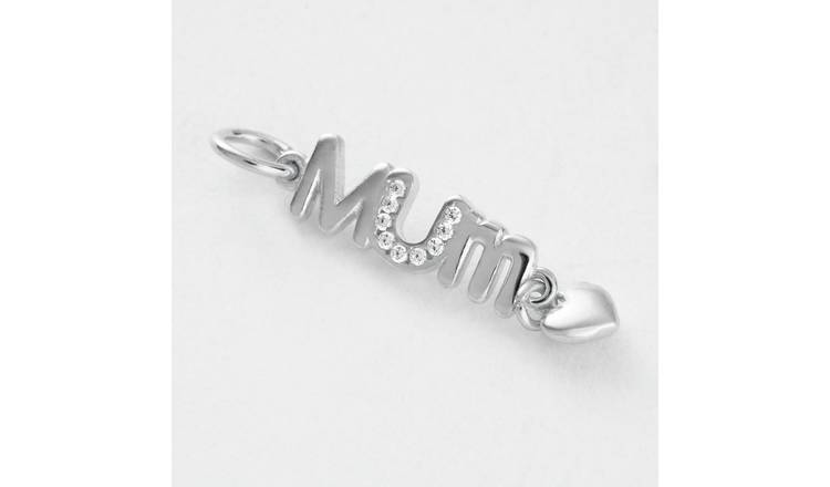 Revere 925 Sterling Silver Cubic Zirconia Mum Charm