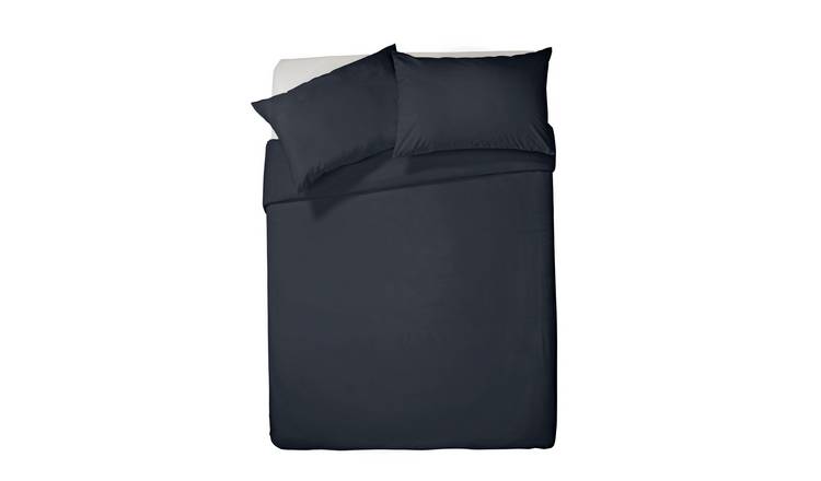 Habitat Pure Cotton 200TC Navy Bedding Set - Double