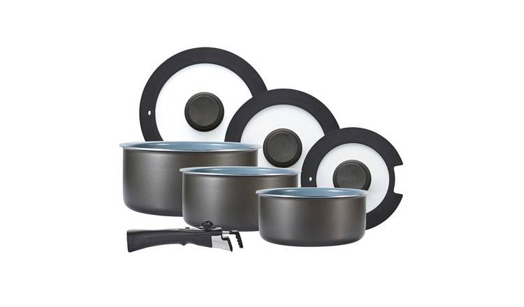 Stainless Steel Smart Cookware with Removable Handle Cookware Set Pots and Pans  Non-Stick - China Pots and Pans Non-Stick Cookware Set and Pots and Pans  with Detachable Handle price