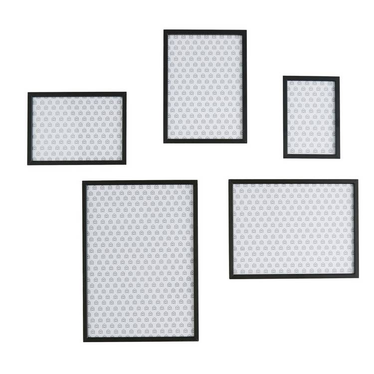 Habitat Aluminus Pack of 5 Black Metal Picture Frames 0