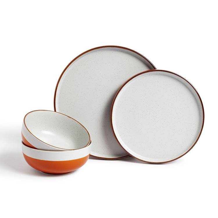 Buy Habitat 12 Piece Stoneware Dinner Set Rust Speckle Dinner