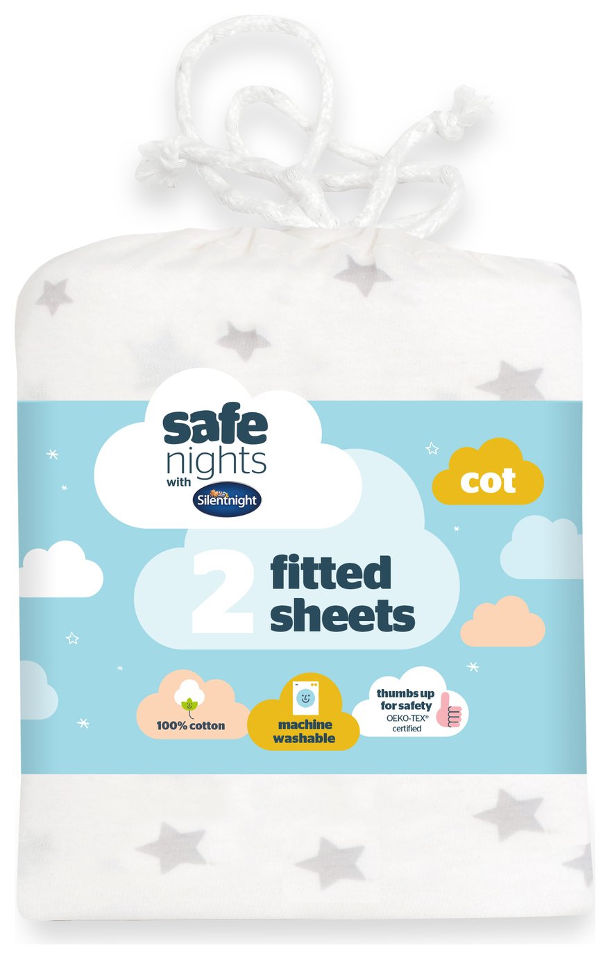 Silentnight Kids Grey Star Cot Fitted Sheets review