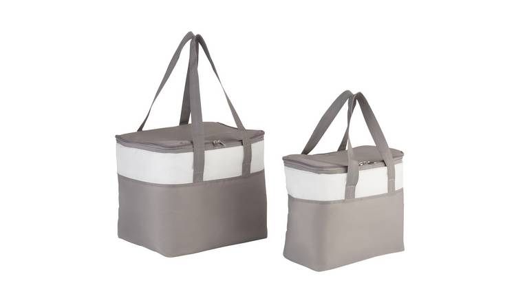 Argos Home Pack of 2 Grey Cool Bags - 22L and 8L