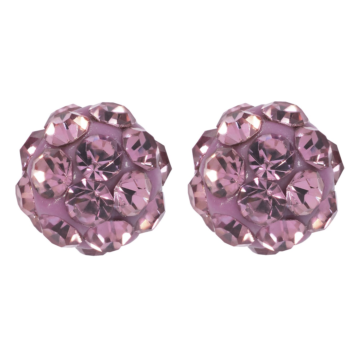 Revere Round Purple Crystal Ball Stud Earrings Review