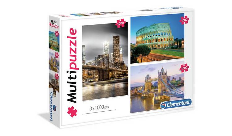 Clementoni 1000 Piece City Mega Jigsaw Puzzle - Set of 3