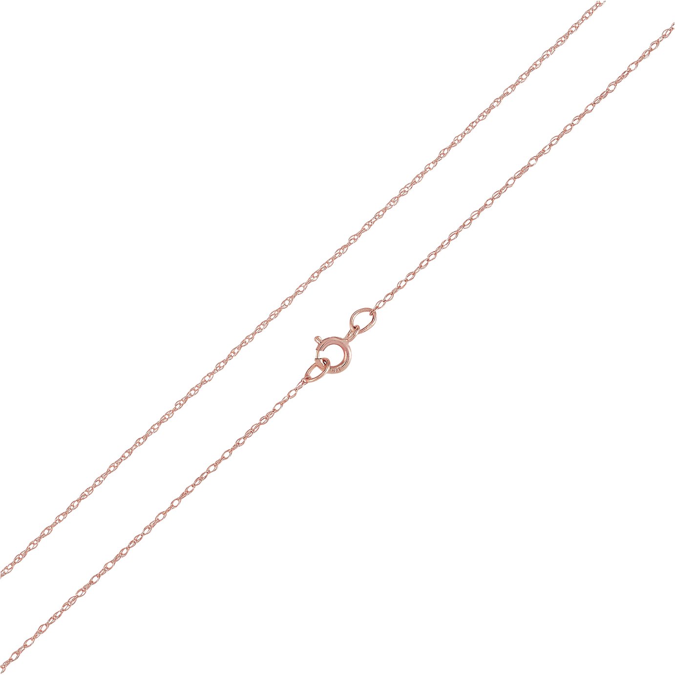 Revere 9ct Rose Gold Prince of Wales Pendant Necklace  Chain