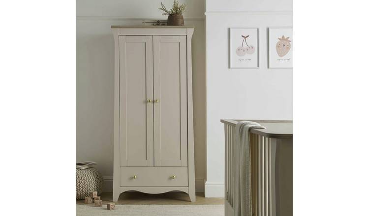 CuddleCo Kids Clara 2 Door 1 Drawer Wardrobe - Cashmere & Ash