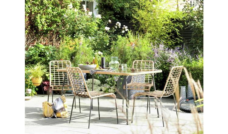 Patio table on sale with stools