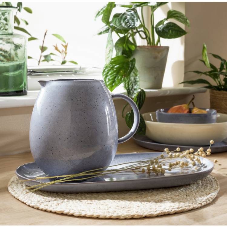 Habitat Evora Stoneware Jug - Blue 0