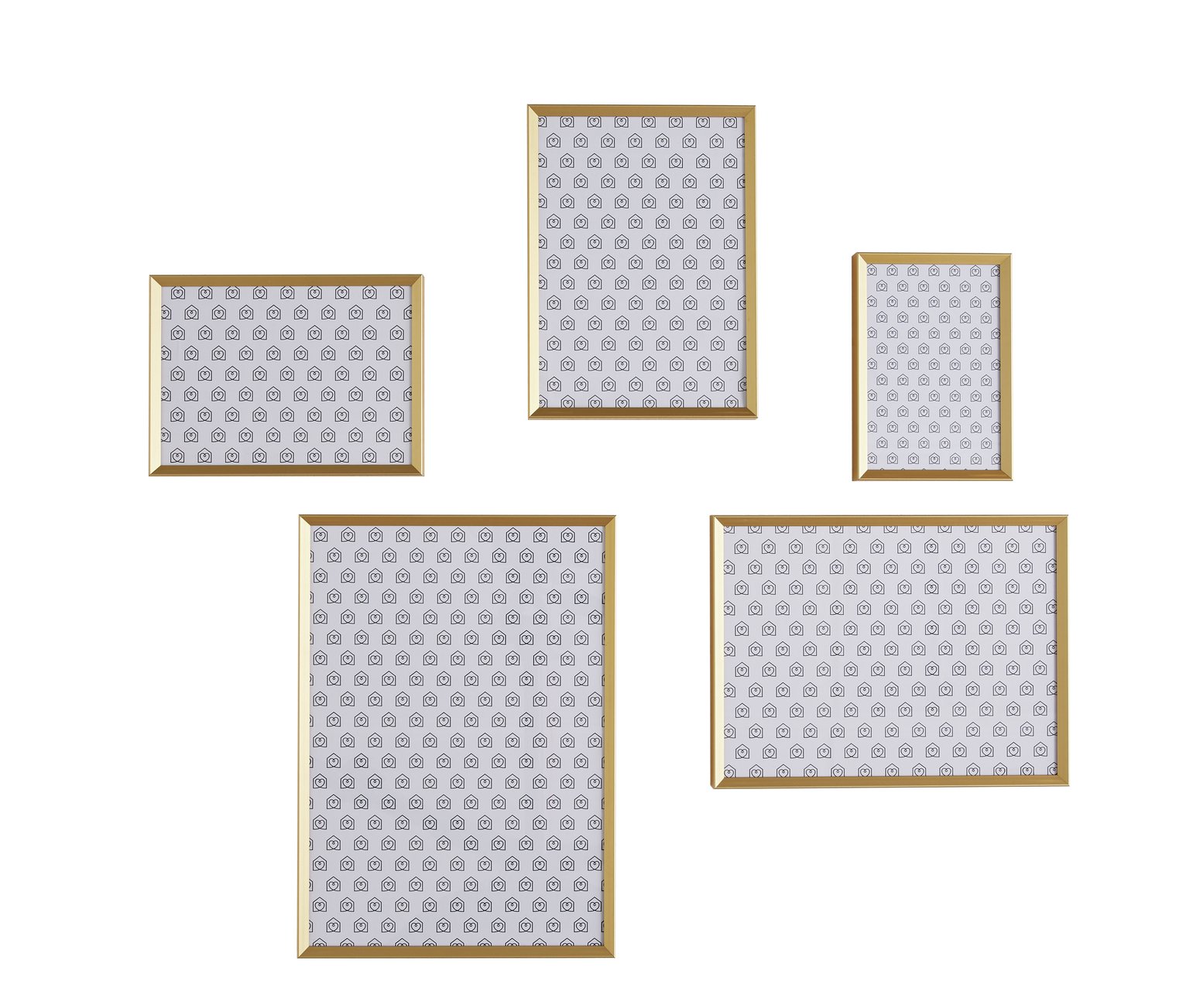 Habitat Kupari Gold Picture Frames - Pack of 5