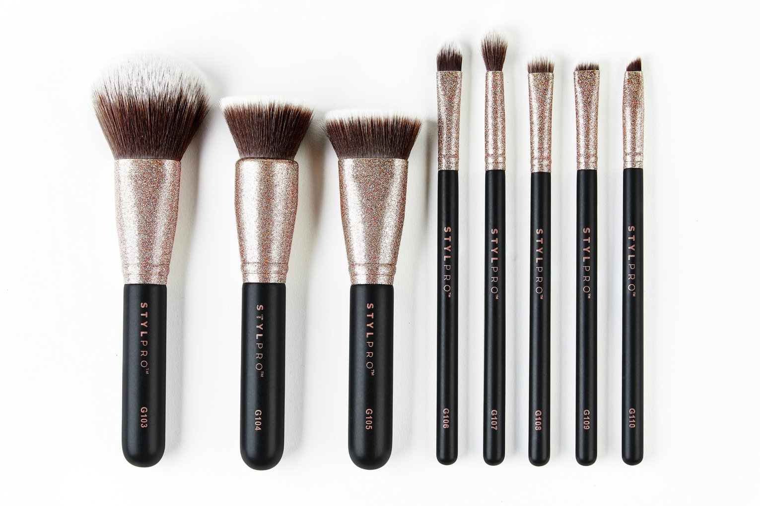 StylPro 8 Piece Glitter Brush Set