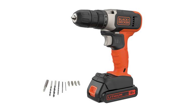 Buy Black Decker 18V Cordless Lithiumion Drill Driver Drills Argos