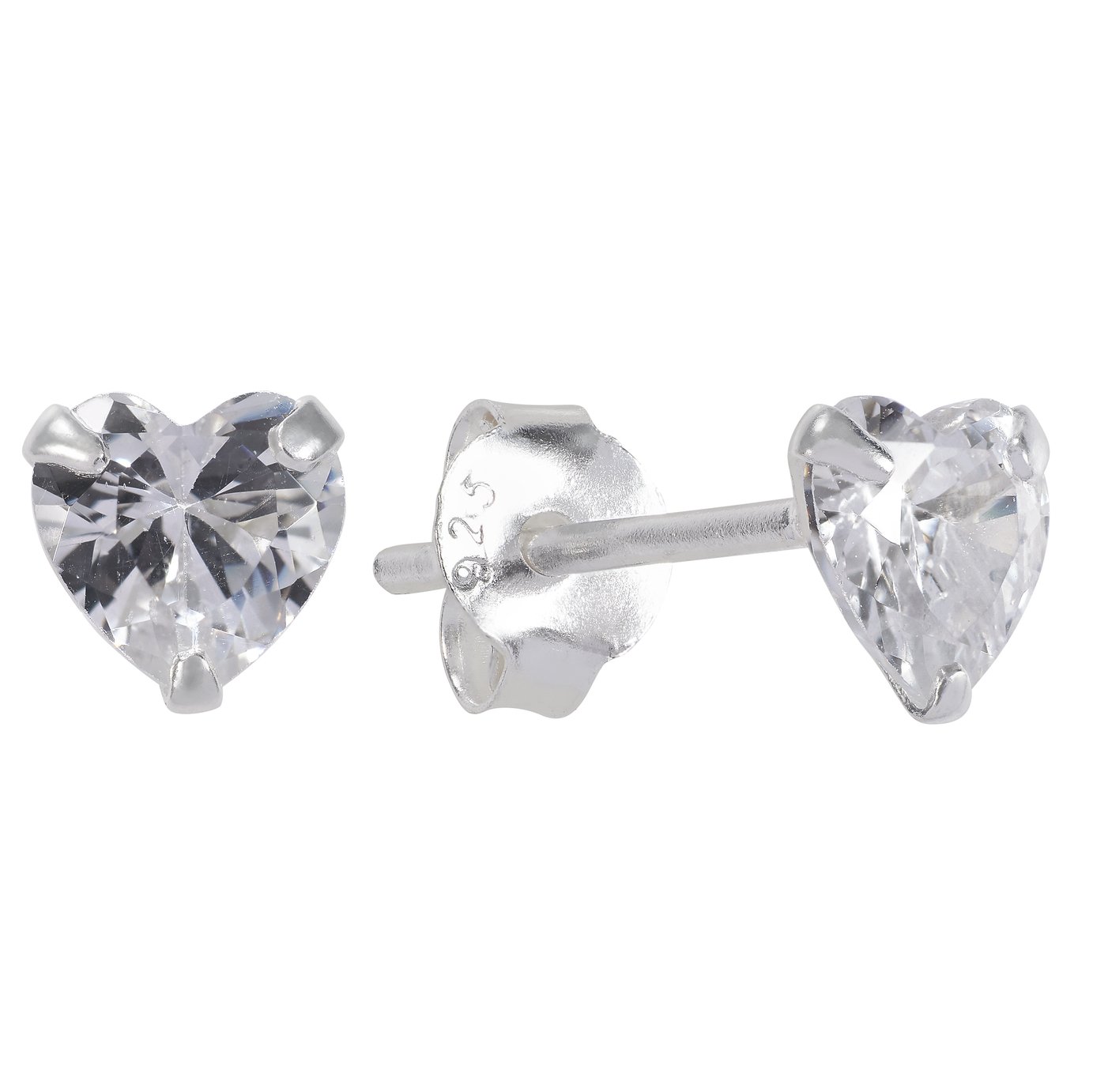 Revere Heart Cubic Zirconia Sterling Silver Stud Earrings Review