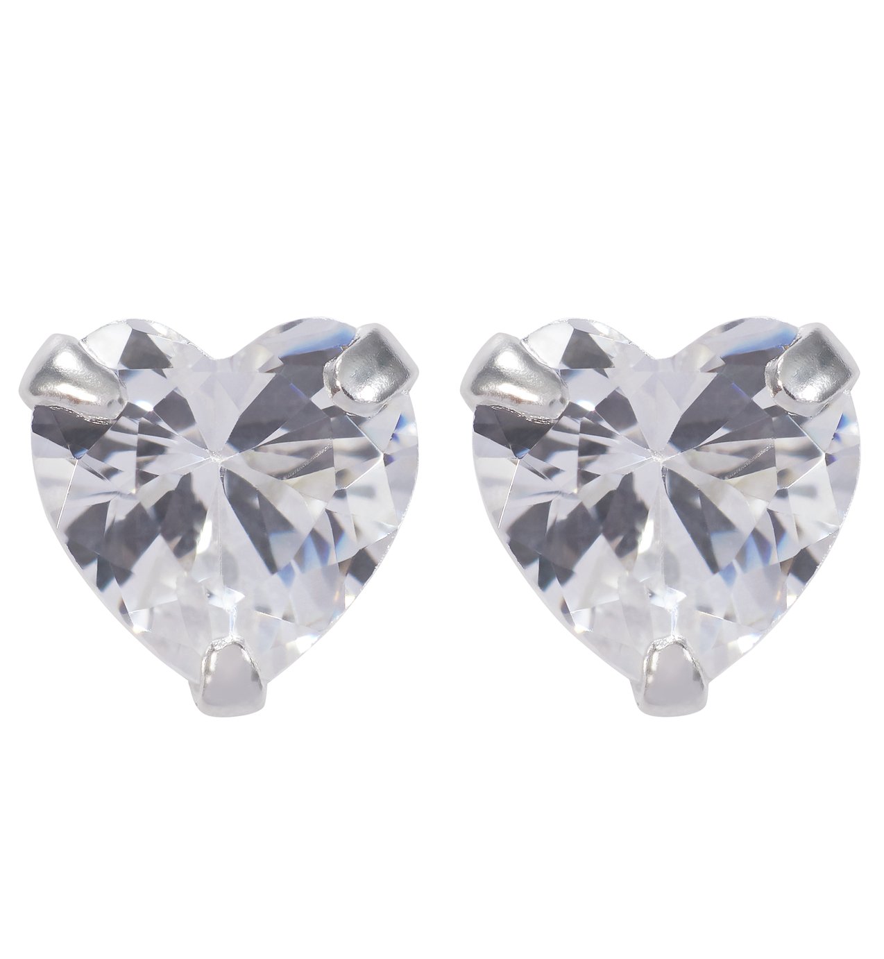 Revere Heart Cubic Zirconia Sterling Silver Stud Earrings Review