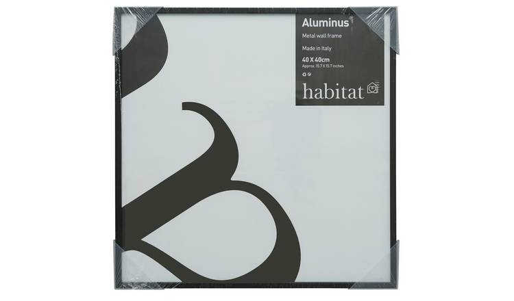 Habitat Aluminus Metal Picture Frame - Black  - 40x40cm
