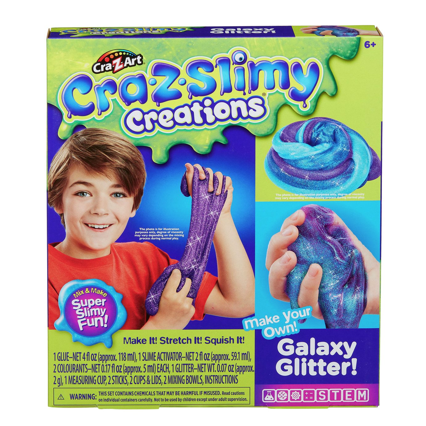 Cra-Z-Art Slimy Glitter Galaxy Slime Set