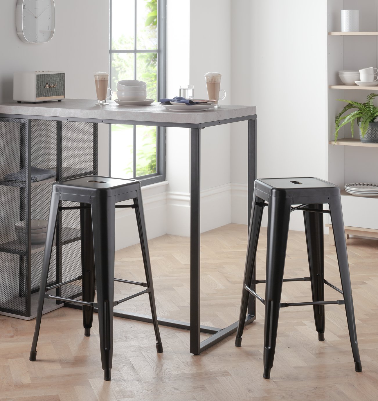 Argos Home Stone Effect Bar Table & 2 Bar Stools Review