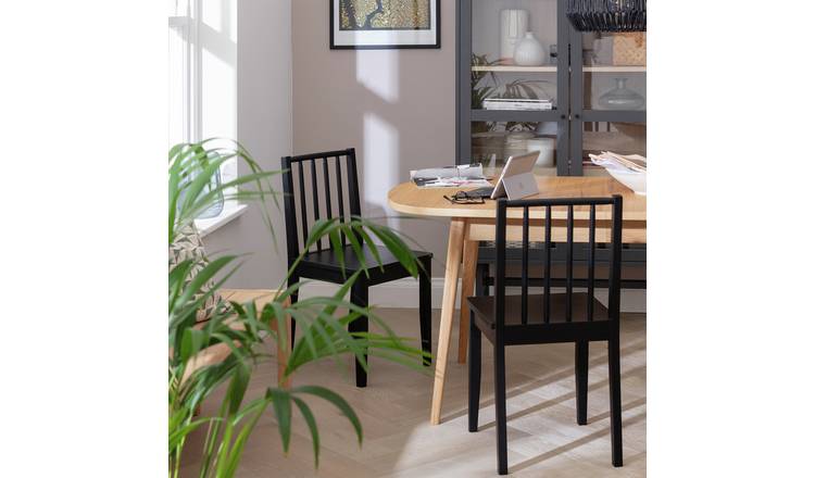 Spindle black dining chairs hot sale