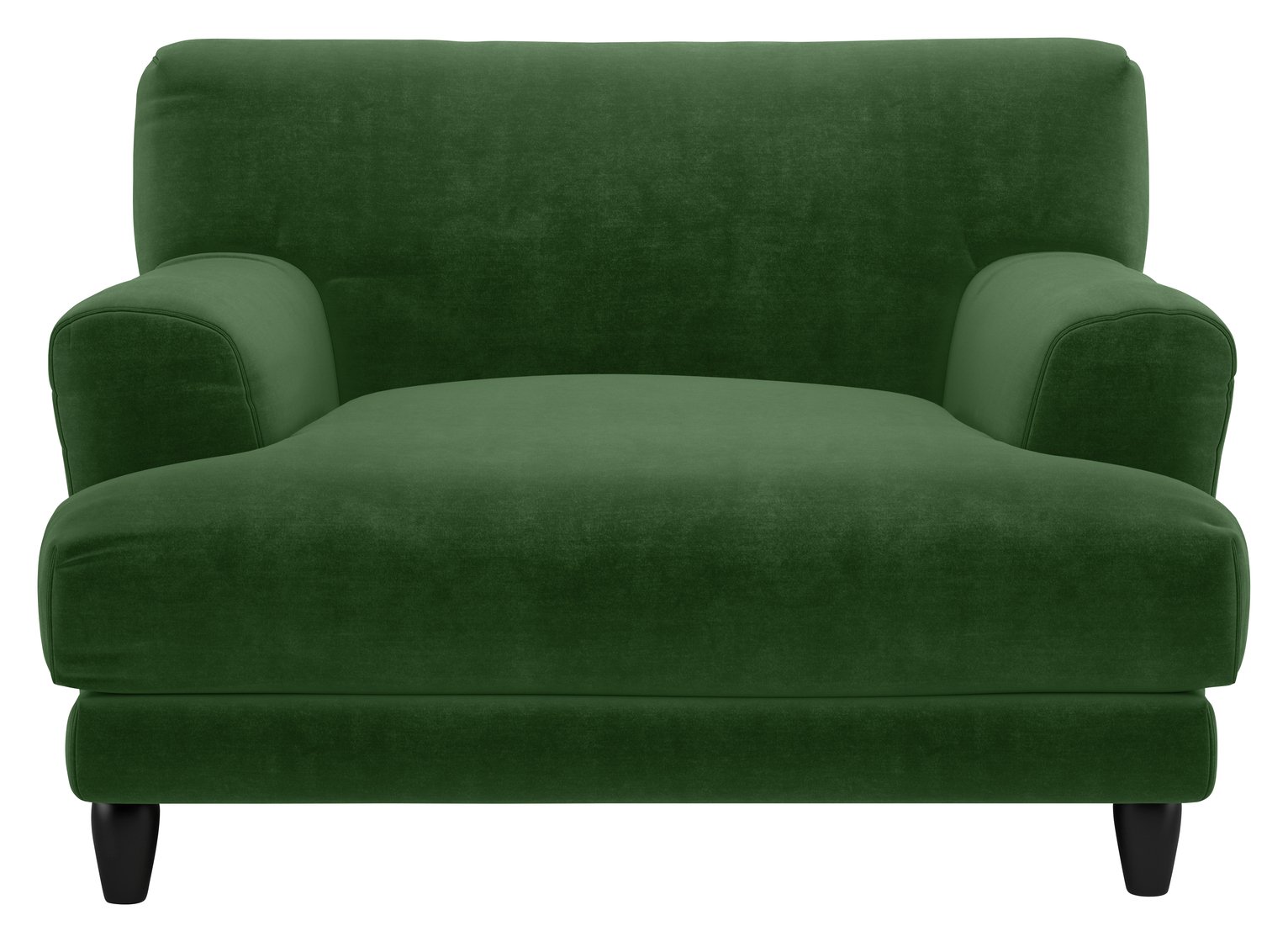 Habitat Askem Velvet Cuddle Chair - Moss Green