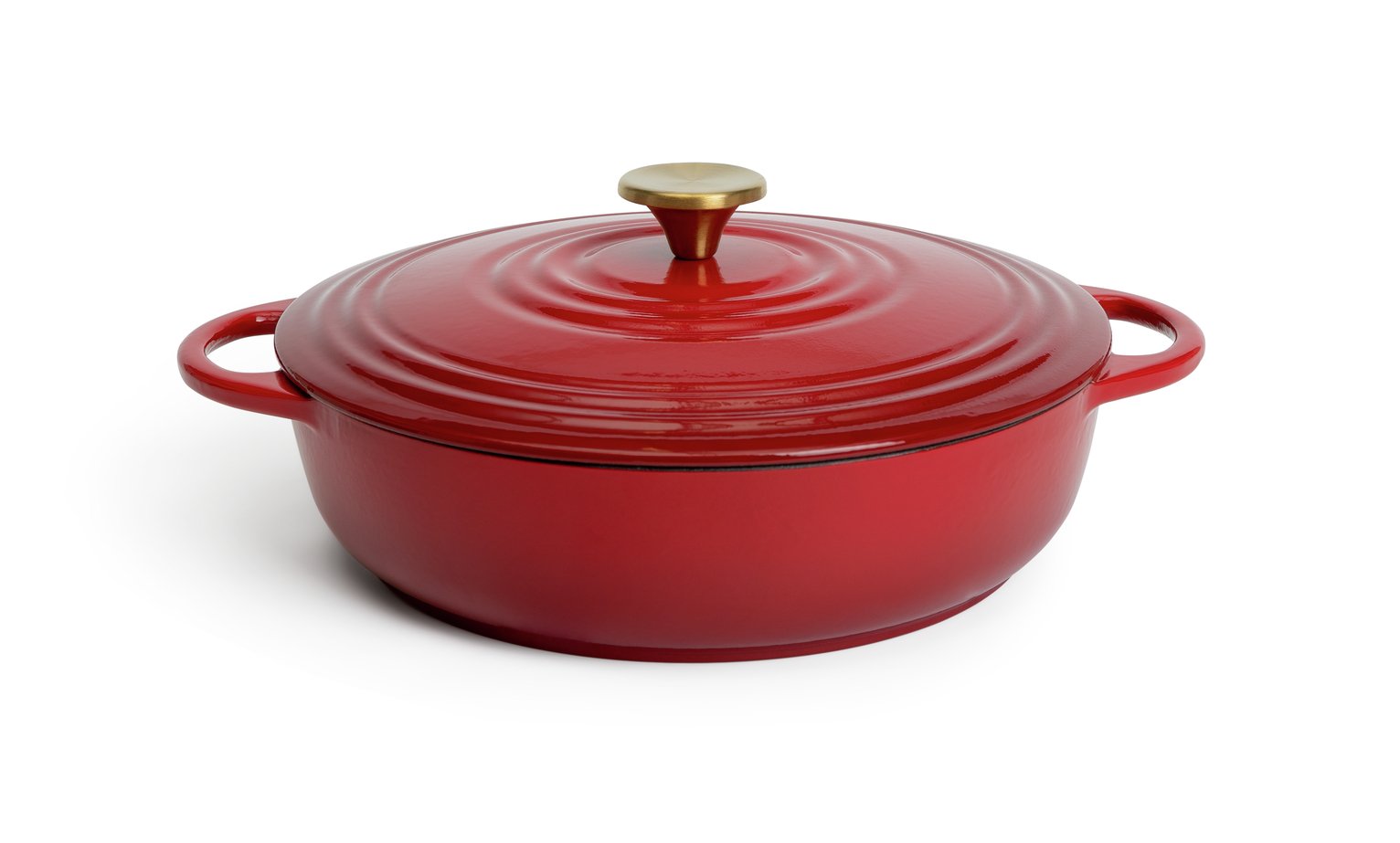 Habitat Country Manor 4 Litre Cast Iron Casserole Dish - Red