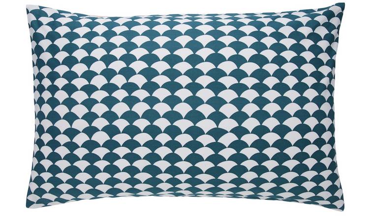 Buy Habitat Scallop Cotton Standard Pillowcase Pair Teal Pillowcases Argos