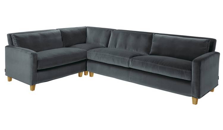 Buy Right Velvet Sofa - Grey | Sofas | Argos