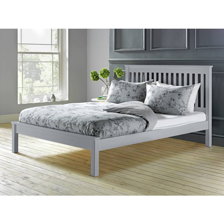 Argos Home Aspley Double Wooden Bed Frame - Grey 0