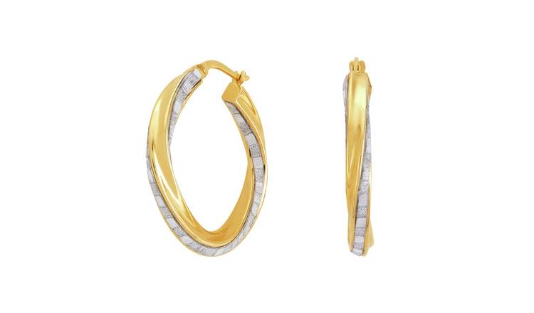 TWIST HOOP EARRING MEDIUM SILVER - T.I.T.S. Store