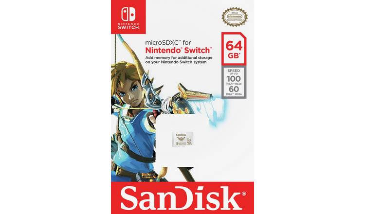 Buy Sandisk 100mbs Microsdxc Card For Nintendo Switch 64gb Memory Cards Argos