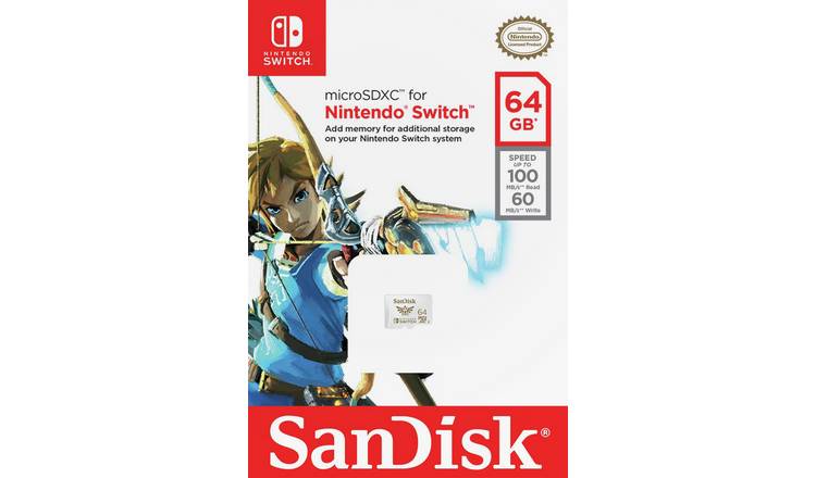 SanDisk 100MBs MicroSDXC card for Nintendo Switch - 64GB 