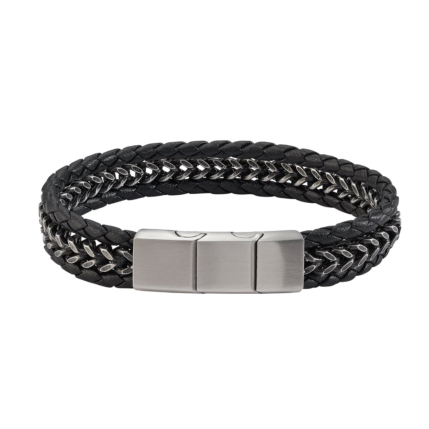 Revere Men's Stainless Steel Chain and Leather Bracelet Review