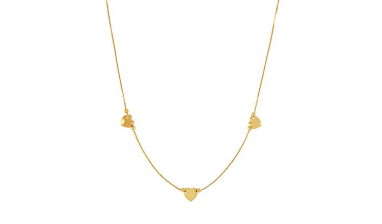Buy Revere 9ct Gold 3 Hearts Necklace Womens Necklaces Argos