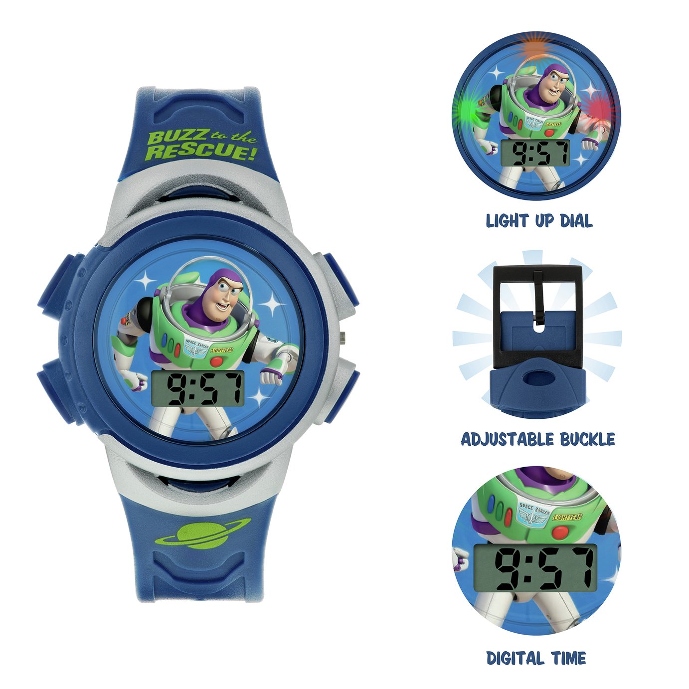 Disney Toy Story Buzz Lightyear Blue Plastic Strap Watch Review