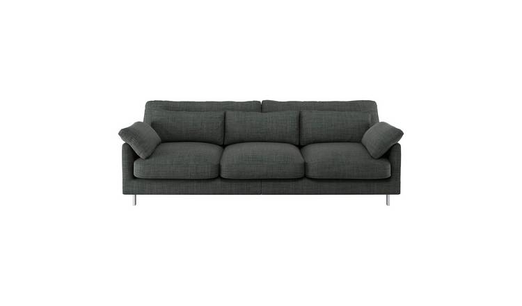 Habitat Cuscino 3 Seater Fabric Sofa - Charcoal