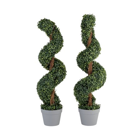 Argos Home Faux Spiral Topiary Tree Pair