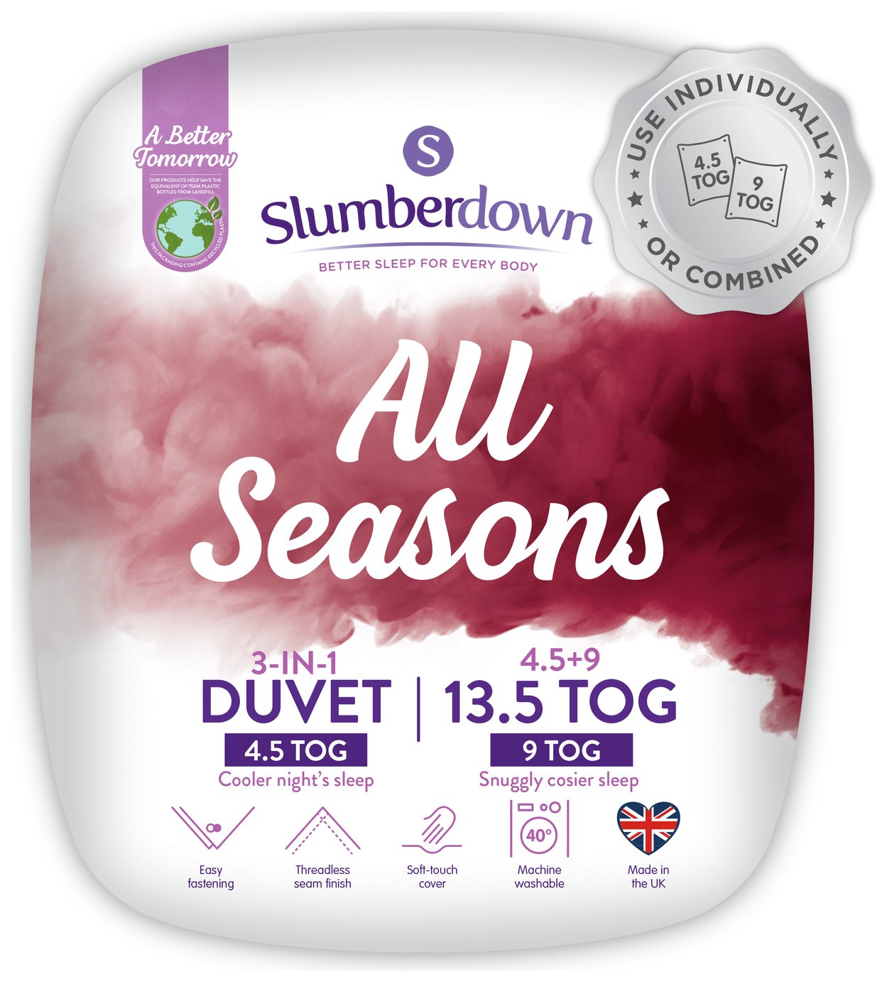 Slumberdown All Seasons 13.5 Tog Duvet - Single