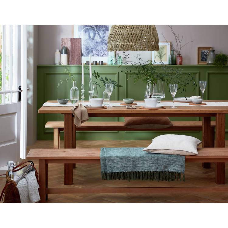 Habitat Denver Solid Wood Dining Bench - Pine 0